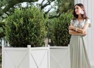 Elizabeth Damrich on her front porch