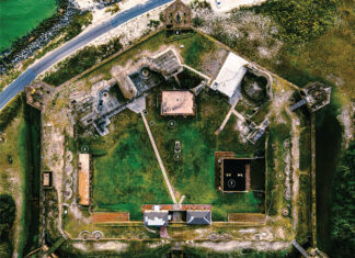 An Aerial View of Fort Gaines