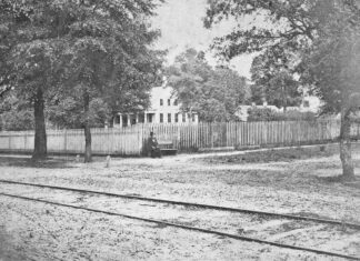 Old black and white photo of Tuthill Lane