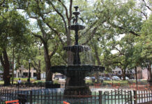 Bienville Square fountain