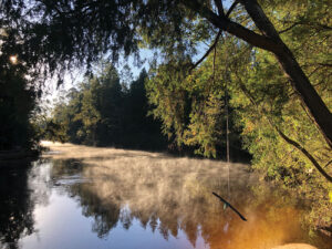 Fog rolling off the Perdido River