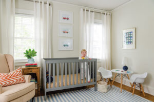 boys bedroom with funky art