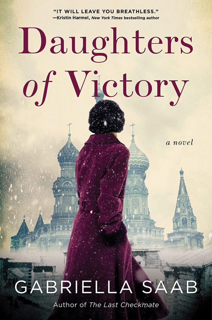 Book cover for historical fiction novel, "Daughters of Victory" by Gabriella Saab