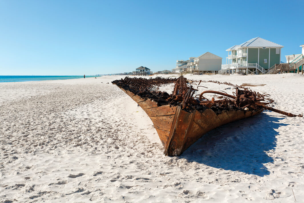 Wreck of The Rachel at Fort Morgan Beach