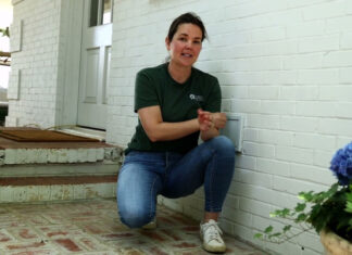 Video: Picking the Perfect White for Your Brick Catherine Arensberg standing next to a white brick home