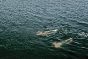 A photo of swimmers in Soldiers Creek taken by Jane Owenby