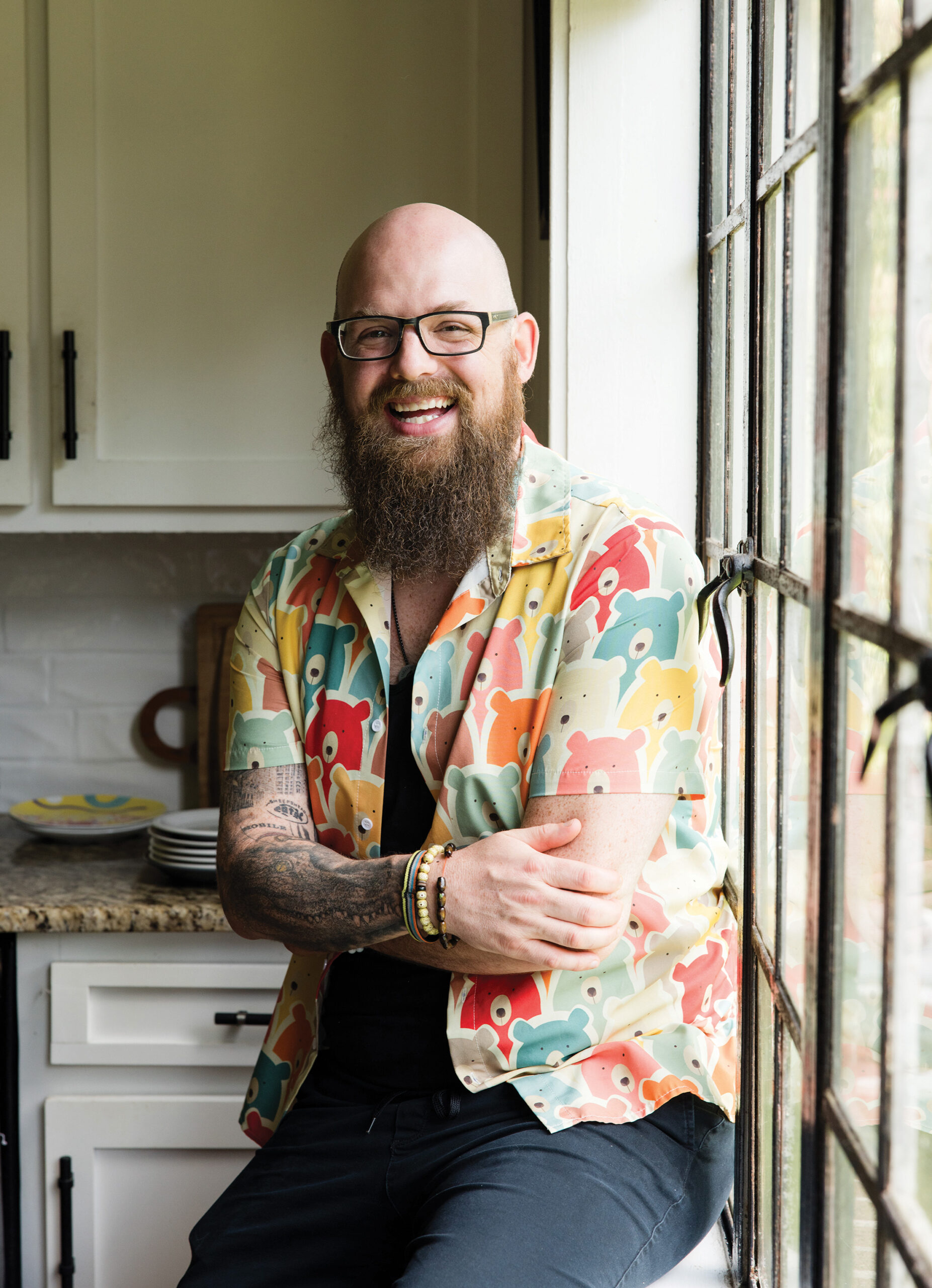 Portait of chef Rob Varner in his home kitchen