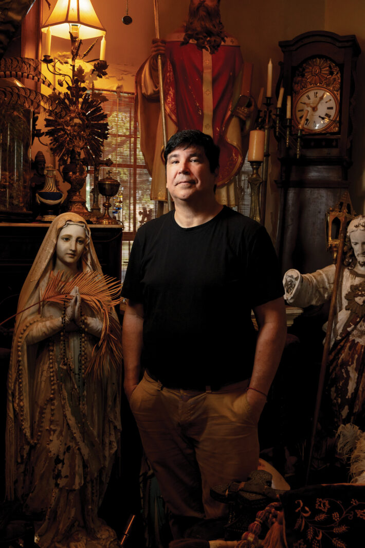 Portrait of Rick Morgan standing in his living room