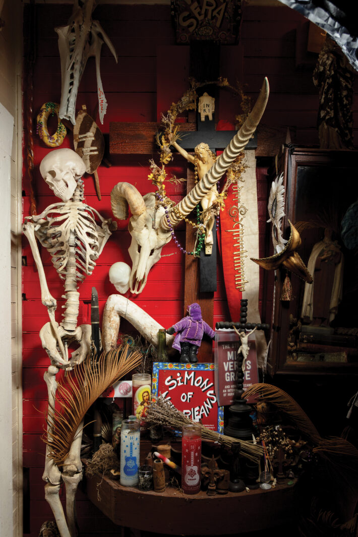 Antiques on display in Gumbo House