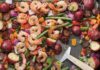 Recipe: Roasted Garlic-Parmesan Veggies with Turkey Sausage and Shrimp